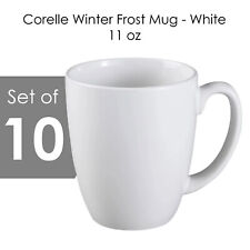 Corelle Winter Frost White 11 Oz Mug, Dishwasher Safe Coffee Tea Cup Set of 2-12