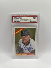 Roger Maris Signed 1966 Topps #365 Card PSA/DNA Auto