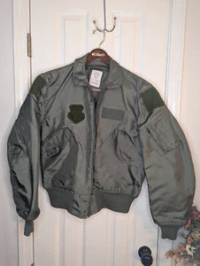 Vintage Military Flight Jacket Flyers Mens LARGE 42-44 Summer CWU-36/P Green Zip - Bild 1 von 5
