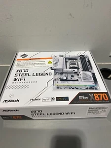 ASRock X870 STEEL LEGEND WIFI AM5 AMD X870 SATA 6Gb/s ATX Mainboard *LESEN* - Bild 1 von 5