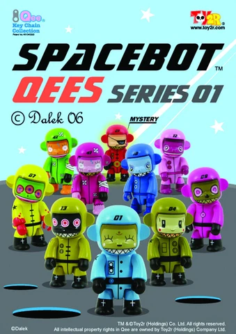 DALEK (James Marshall) SPACEBOT QEE Series 1+2 2006 Toy2R Keychains Space Monkey Cover