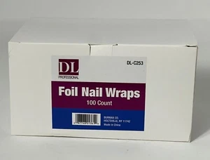 DL-C253 Foil Nail Wraps Art Soak Off Gel Polish Remover Cleaner 100 Count - Picture 1 of 3