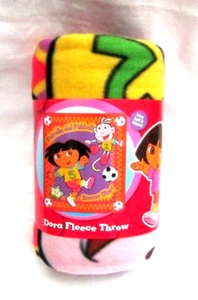 Unisex Kids Adult 50" X 60" Dora Boots Estella del Futboll Fleece Blanket Throw - Picture 1 of 2