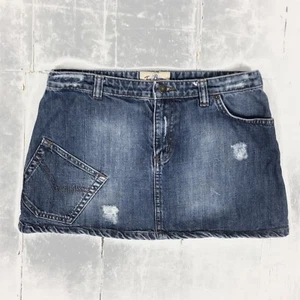 Joe Browns Mini Skirt M 12 Cargo Patchwork Asymmetric Surfer Grunge Faded y2k - Picture 1 of 9