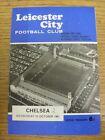 25/10/1967 Leicester City v Chelsea  (Light Crease, Score Noted On Cover & Team