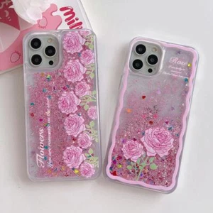 Glitter Case For iPhone 14 13 12 11 Pro XR XS Max 8 7 6 Plus Quicksand TPU Cover - Picture 1 of 17