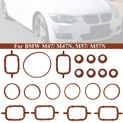 Intake Inlet Manifold Gasket Kit For BMW E83 X3 E53 E70 E71 X5 3.0d M57N Diesel - Image 1 of 4