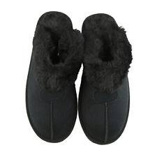 Gold Coast Women's Black Faux Fur Mule Slippers, Large (9-10)