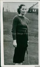 1938 Eva Shore Golfer Wooster O.H College Can'T Compete With Men Golf Photo 5X7