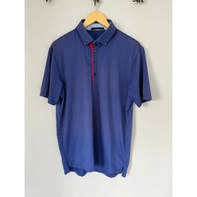 Camisa Polo de Golf Greyson Rayas Con Botones Manga Corta Informal Azul M Foto 1 de 4