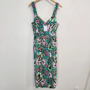 Walter Baker Dress Womens XL Green Tropical Hawaiian Vacation Cruise NEW $90 - Picture 1 of 17