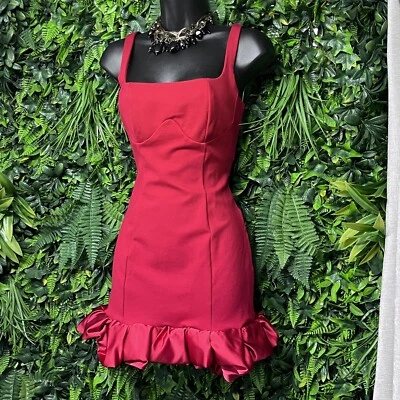 Vestido AEL AMY ENJOY LIFE Mujer Pequeño Rojo Volantes Dobladillo Sin Mangas Mini 2395 Foto 1 de 4