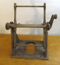 Antique Wool Skein Yarn Winder Weasel Clock Measure Reel Spinner Spinning  Wheel