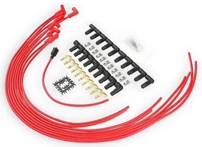 Accel 4041R Super Stock Universal 8mm Spark Plug Wire Set - Red 90° Boots - Image 1 of 4