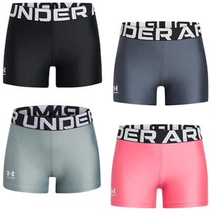 Under Armour Junior Girls HeatGear Shorty Shorts Lightweight Compression UA - Picture 1 of 5