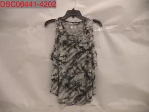 NWT - Xersion Women's Black Tie Dye Round Neck Tank, Size L 8400477030508 - Picture 1 of 7