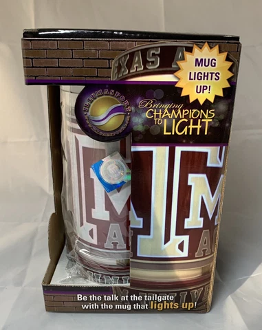 Texas A&M University Aggies Football Light Up LED Sports Souvenir Mug Cup 22 oz Cover