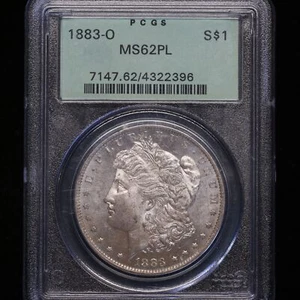 LUSTEROUS 1883 O MORGAN SILVER DOLLAR COIN MS62PL PROOF LIKE PCGS CERTIFIED  - Picture 1 of 2