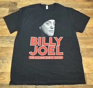 2020 Elton John Billy Joel Tour T-shirt Sz XL Black 2 sided w tour dates - Picture 1 of 14