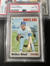 1970 TOPPS #342 WILBUR WOOD WHITE SOX PSA 8 SET BREAK 2645