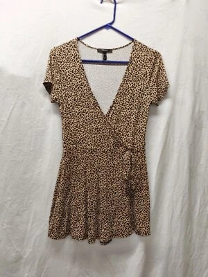 Mameluco Forever 21 Leopard Crossover Deep V Frontal Grande Foto 1 de 4