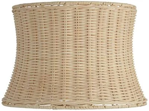 Springcrest Corset Pinched Drum Unbleached Rattan Lamp Shade 10x11.5x8 - Picture 1 of 7