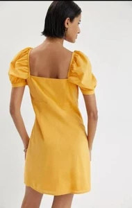 Anthropologie Forever That Girl Gathered Puff Sleev Mini Dress  Size Large - Picture 1 of 13