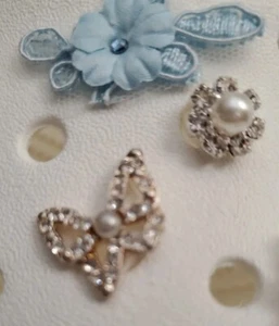 3 Luxury Designer Shoe charms Compatible W/ Crocs Fancy Bling Jewelry-Butterfly - Picture 1 of 4