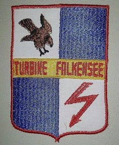 *RAR* Orig. Aufnäher Turbine Falkensee 90er Jahre Emblem Patch Kegeln Sport DKV - Bild 1 von 1