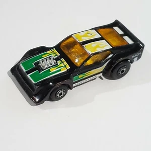MATCHBOX 1983 IMSA Mustang Black w/ Green Flames Opening Hood 1/64 MADE IN CHINA - Picture 1 of 7