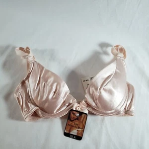 Victoria's Secret Satin Miracle Bra 32A Pink Padded Push-Up - Picture 1 of 4