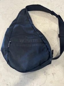 L L Bean Healthy Back Ameribag Sling Bag Black Nylon Adjustable Strap - Picture 1 of 8