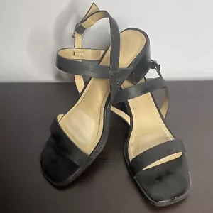 Women's Strappy Black Heels 10M Aubrey C&M - Picture 1 of 10