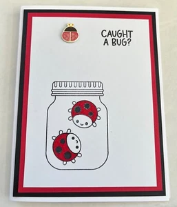 Handmade Get Well~ Feel Better Greeting Card~Caught a Bug? Ladybugs - Picture 1 of 1