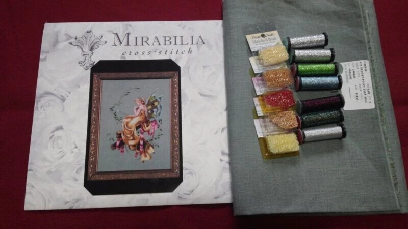 OOP Mirabilia Cross Stitch MD67 Woodland Fairie Chart.Linen.Beads.Kreiniks. - Image 1 of 1
