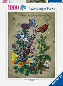 New Ravensburger Jigsaw Puzzle 1000 Pieces 12001435 Lifecircle Butterfly - Picture 1 of 2