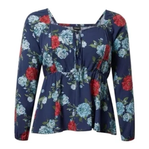 TORRID Peplum Challis Sweetheart Top NWT Size 1X - Picture 1 of 7