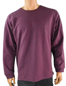 Alfani Mens Fleece Sweatshirt New XXL Wine Red Crew Neck Long Sleeves Sweater - Picture 1 of 5