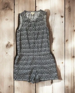 Women's Ann Taylor Loft Lounge Sleeveless Romper Size XS Black White - Picture 1 of 3