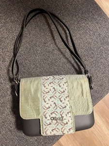 O bag Pocket Handtasche Grau Mintgrün mit Schulterriemen - Bild 1 von 6