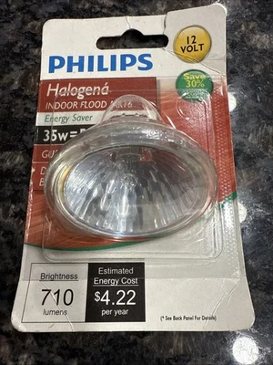 Philips 35W Indoor Flood And Landscape MR16 GU5.3 Base Single Bulb Pack - Image 1 of 2