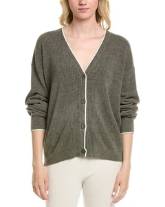 Barefoot Dreams Cozychic Ultra Lite Contrast Ribbed Cardigan Women's - Picture 1 of 6