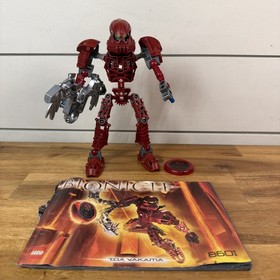 Lego Bionicle 8601 Toa Vakama Complete Figure & Worn Manual Ships Fast!