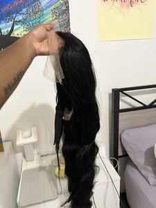 Body Wave Lace Frontal Wig 13x6 Human Hair Pre Plucked 250% Density 30 Inches - Picture 1 of 3