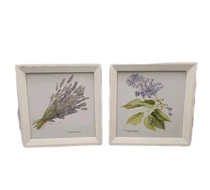 NWT Marjolein Bastin Set of 2 Framed Prints Farm House Decor Floral Prints - Picture 1 of 16