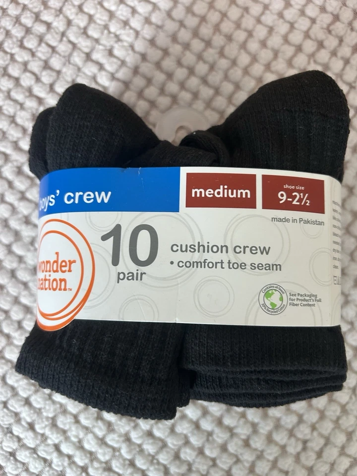Wonder Nation Cushion Crew Socks  Size 9-2 1/2 - Image 1 of 1