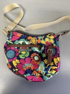 Lily Bloom Handtasche Schulterriemen bunt Blumenmuster sechs Reißverschlusstaschen - Bild 1 von 24