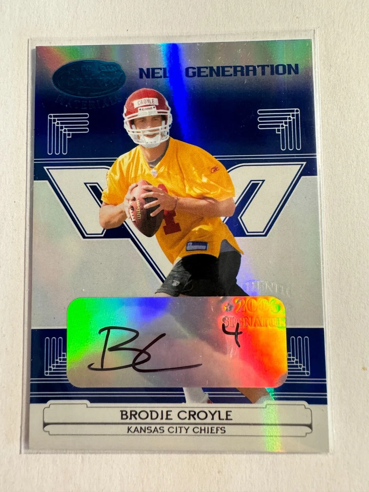 K141,565- 2006 Leaf Certified Materials Mirror Blue Auto #151 Brodie Croyle #/50 - Image 1 of 1