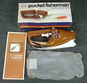 Set spincasting pesca pesca pesca pesca tascabile vintage 1972 Popeils inutilizzato in scatola aperta - Foto 1 di 3