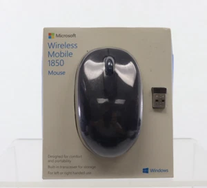 Microsoft 1850 Wireless Mobile Mouse - Black NEW IN BOX - Picture 1 of 3